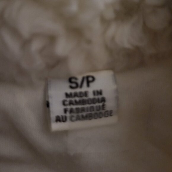 Vintage White Winter Fleece Quarter Zip Small - Picture 4 of 4